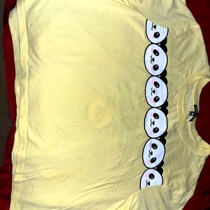 Cute Yellow Panda Crop Top